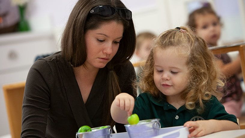 Child using kitchen utensil