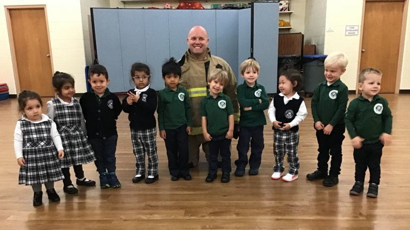 Small group of children smiling